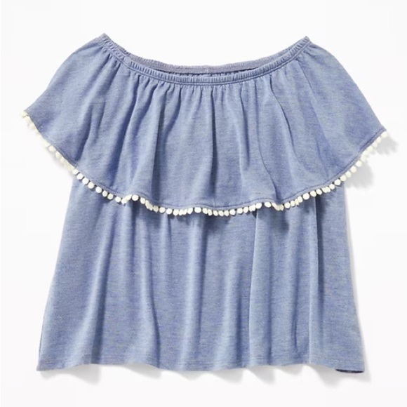 Old Navy Other - Old Navy Blue Ruffled off the shoulder top​